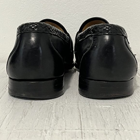 Allen Edmonds Mens Maxfield Tassel Braided Loafers Shoes Size 10D Black Leather main image 5